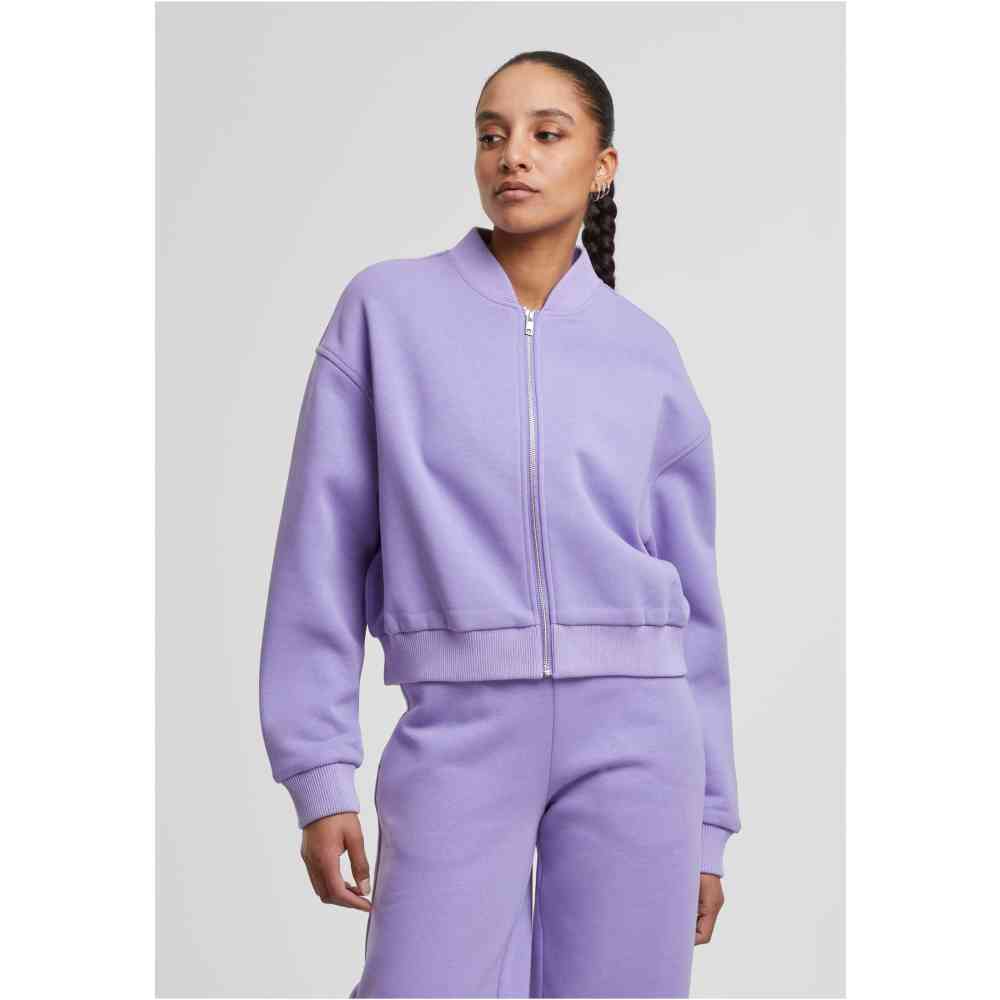 Urban Classics - Short Sweat Pullover mit Reißverschluss - Lila